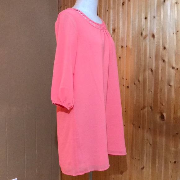 NWT Kori Coral Long Sleeve Small Boutique Dress - Picture 5 of 8